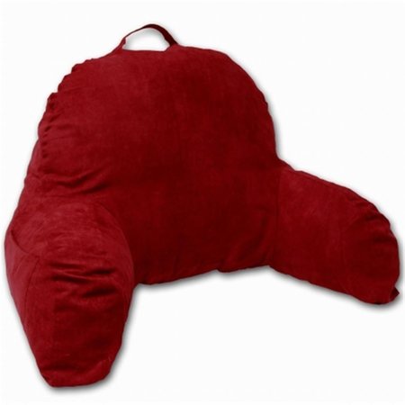 BETTERBEDS Microsuede Bedrest Pillow - Red - Bed Rest Reading Pillow BE123221